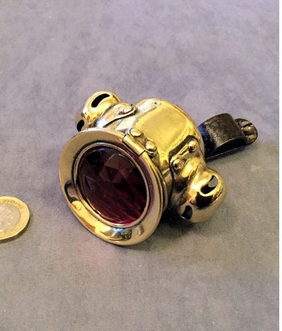 Motorcycle Carbide Rear Light — Brass, circa 1910