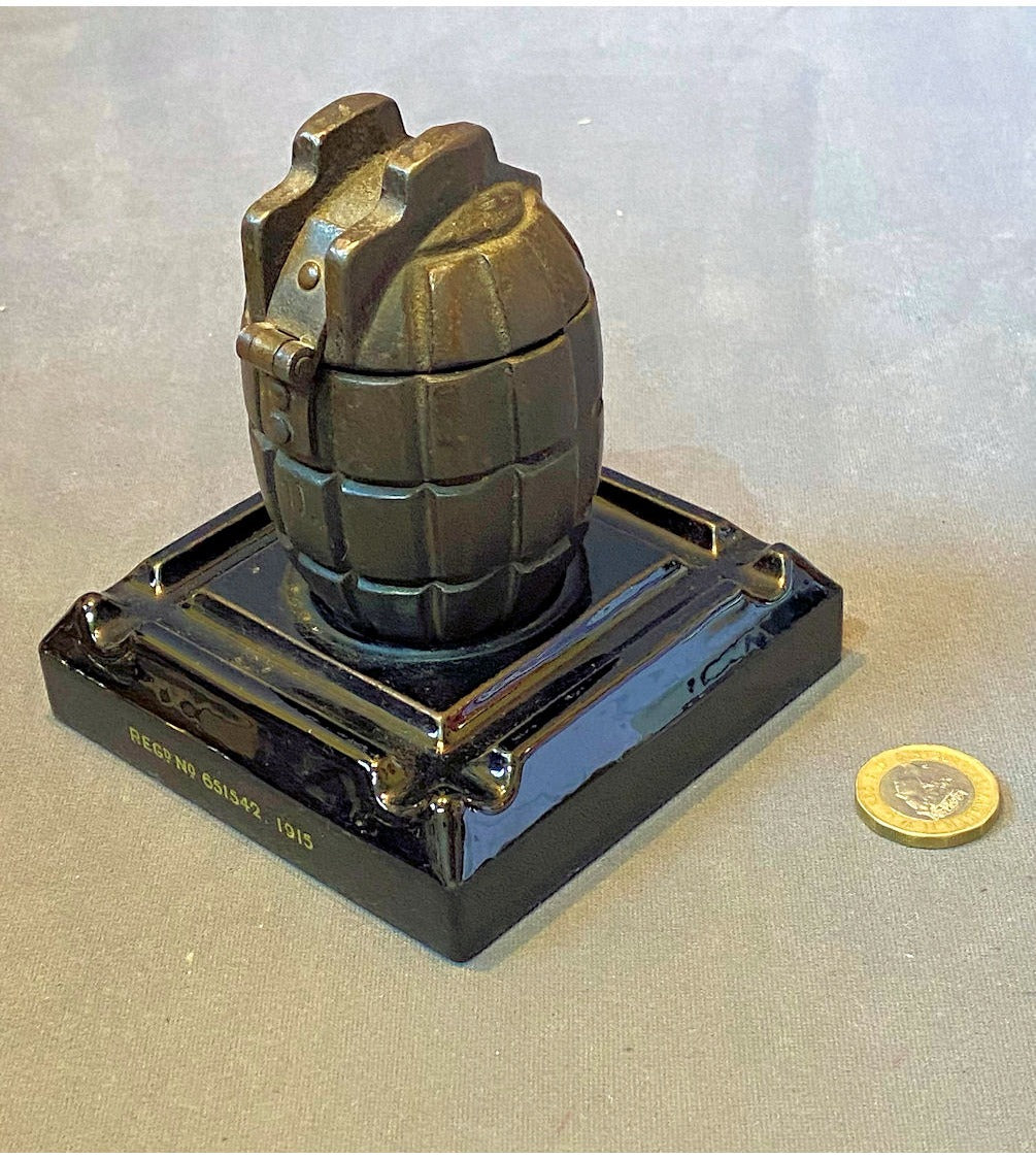 Mounted Hand Grenade Inkwell — view 3