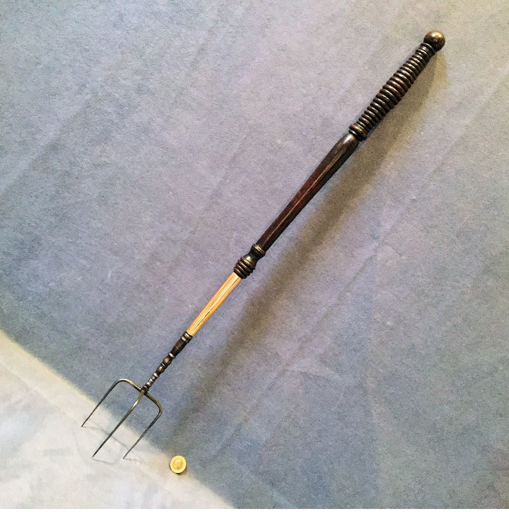 Muffin Fork — Mahogany, mid 19th century