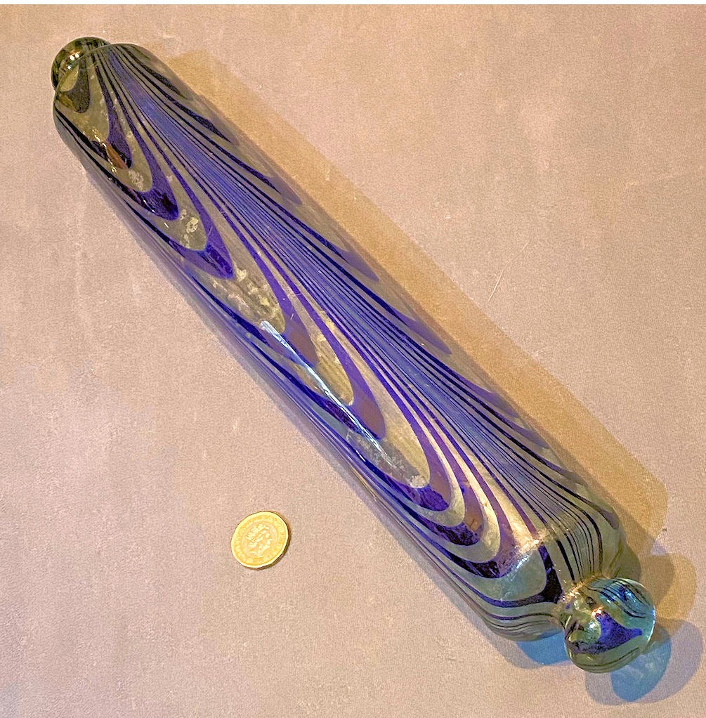 Nailsea Glass Rolling Pin — view 2