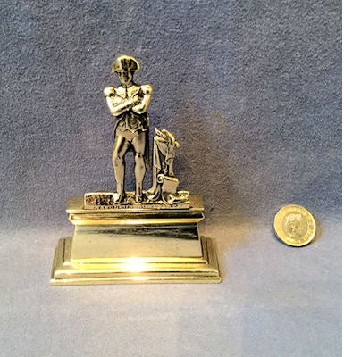 Napoleon Brass Mantel Ornament — Brass, late 19th century