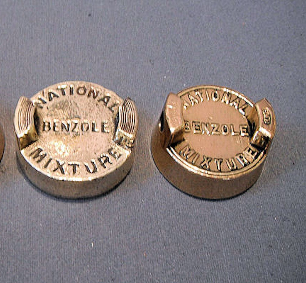 National Benzole Petrol Can Brass Cap, 2 available — Brass, 1940's