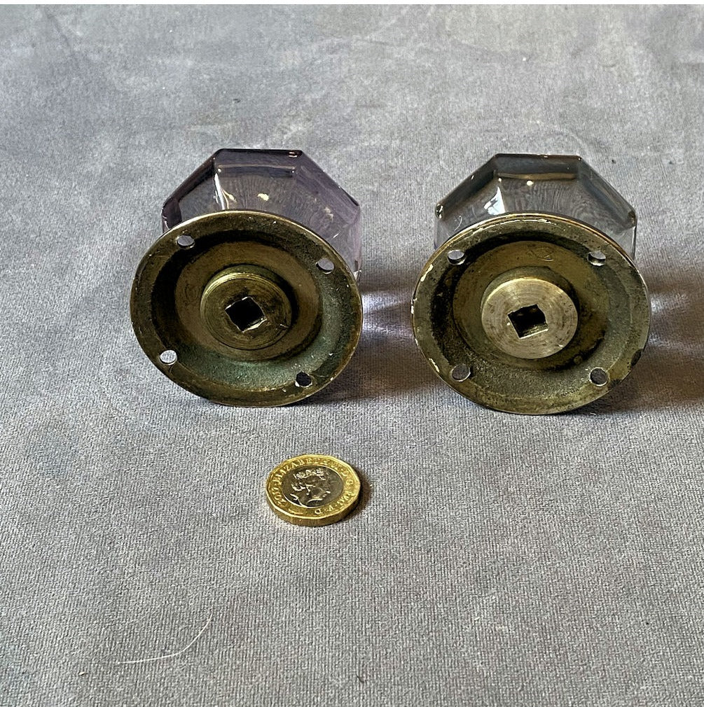 Near Pair of Glass Door Handles — view 3