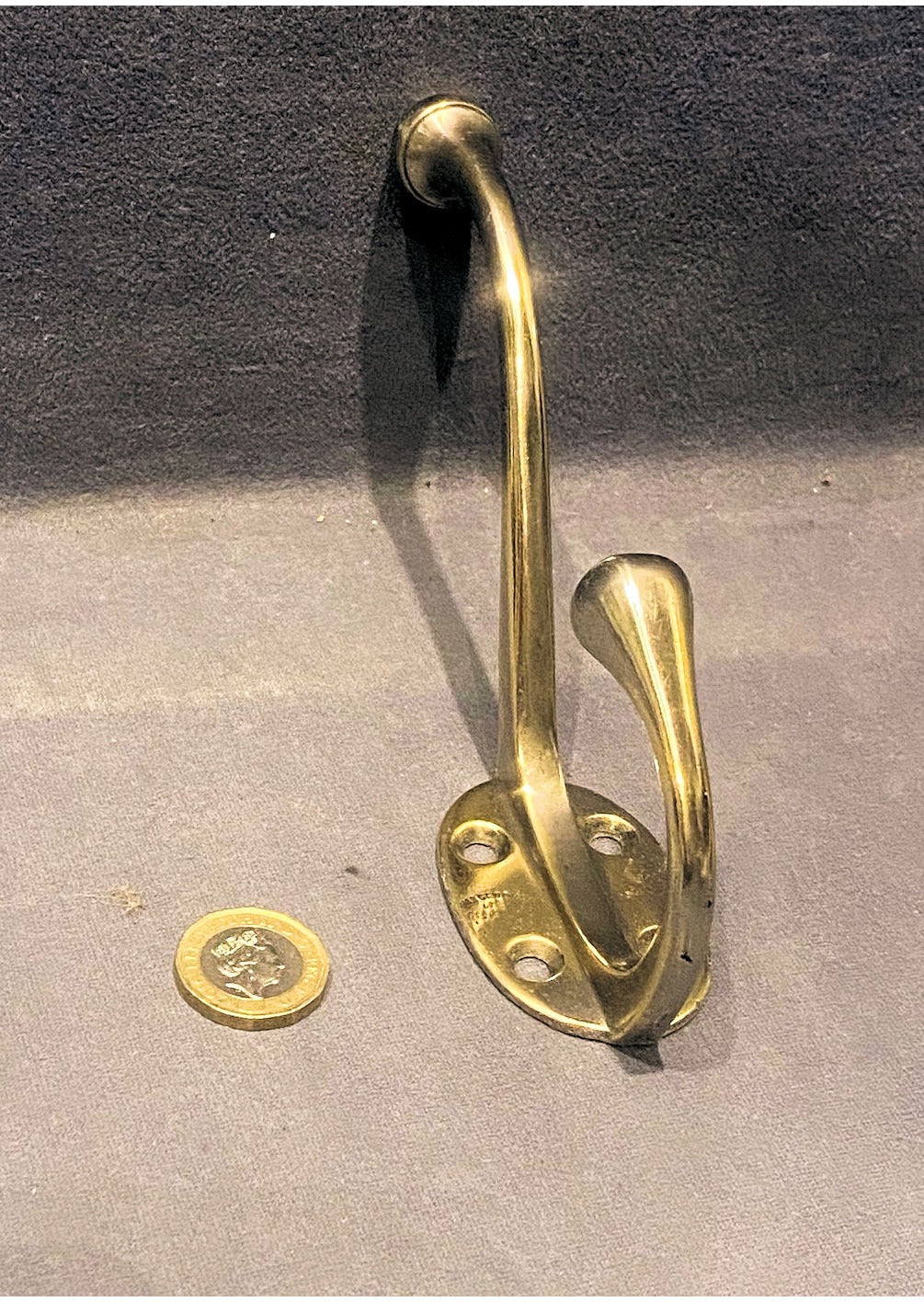 Nickel Hat and Coat Hook — view 2