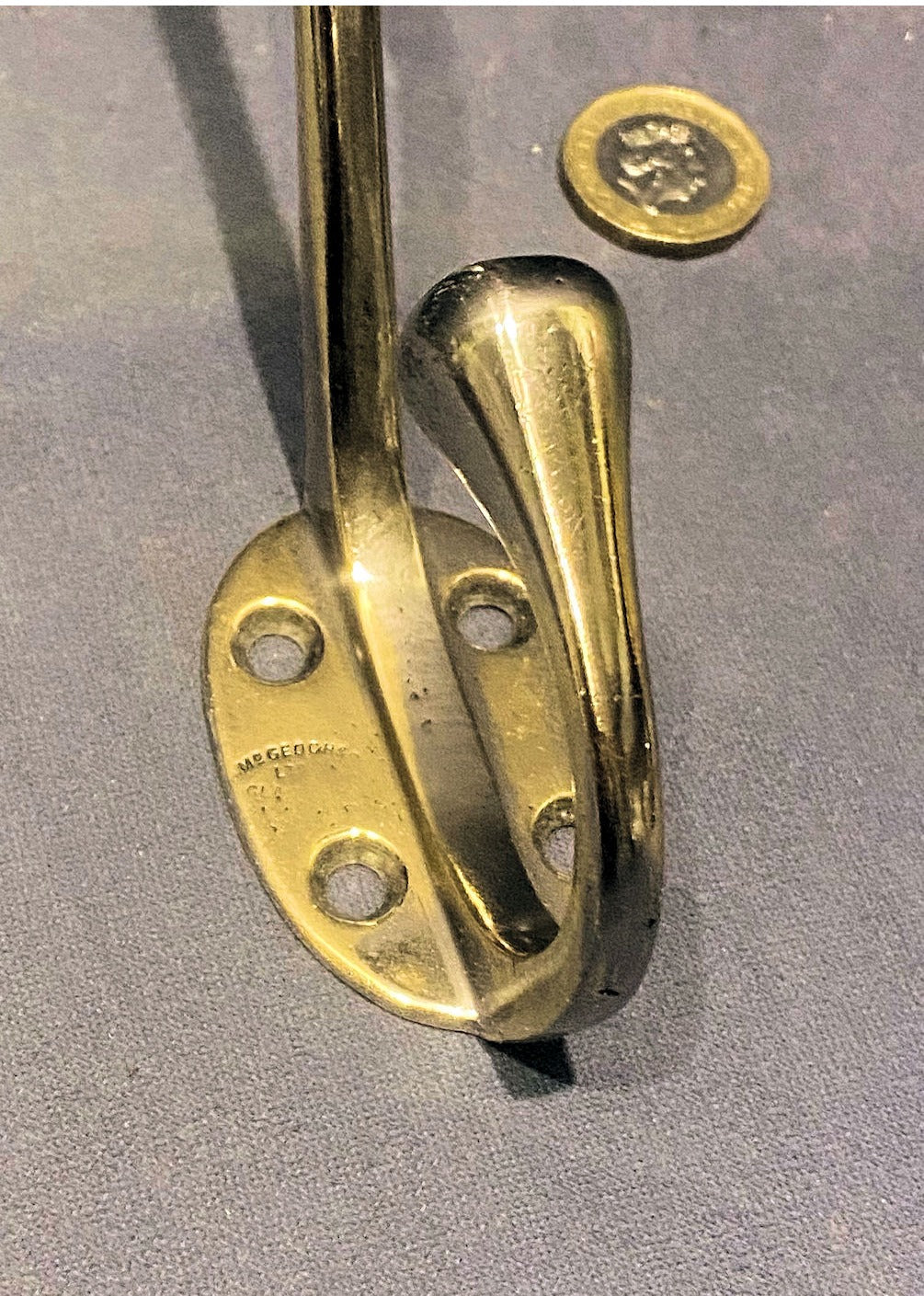 Nickel Hat and Coat Hook — view 3