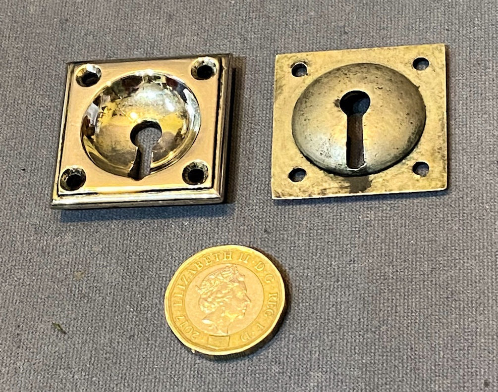 Nickel Keyhole Surround, 3 matching available — Nickel, late 19th century