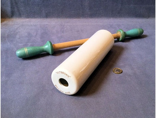 Nutbrown Ceramic Rolling Pin — view 2