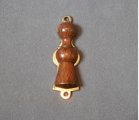 Oak and Brass Keyhole Cover — Oak, late 19th century