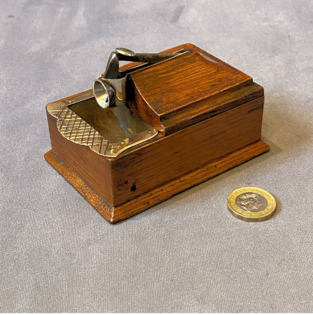 Oak Bound Cigar Cutter — Oak, late 19th century