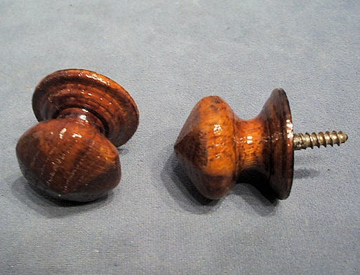 Oak Cupboard Knobs, 2 available — Oak, late 19th century