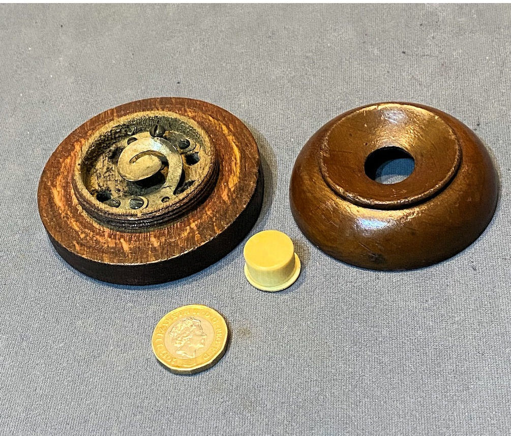 Oak Interior Electric Bell Push — view 2