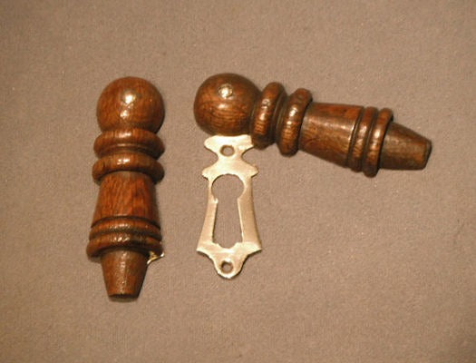 Oak Keyhole with Cover, 2 available — Oak, late 19th century