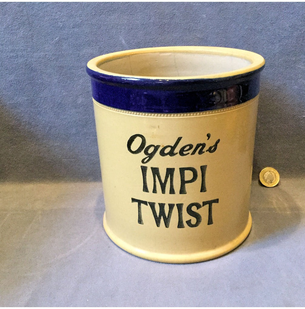 Ogdens Stoneware Tobacco Jar — view 2