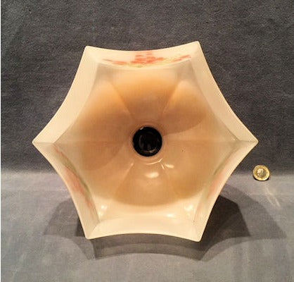 Orange on White Glass Shade — view 3
