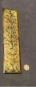 Original Finish Brass Fingerplate — Brass, 1912