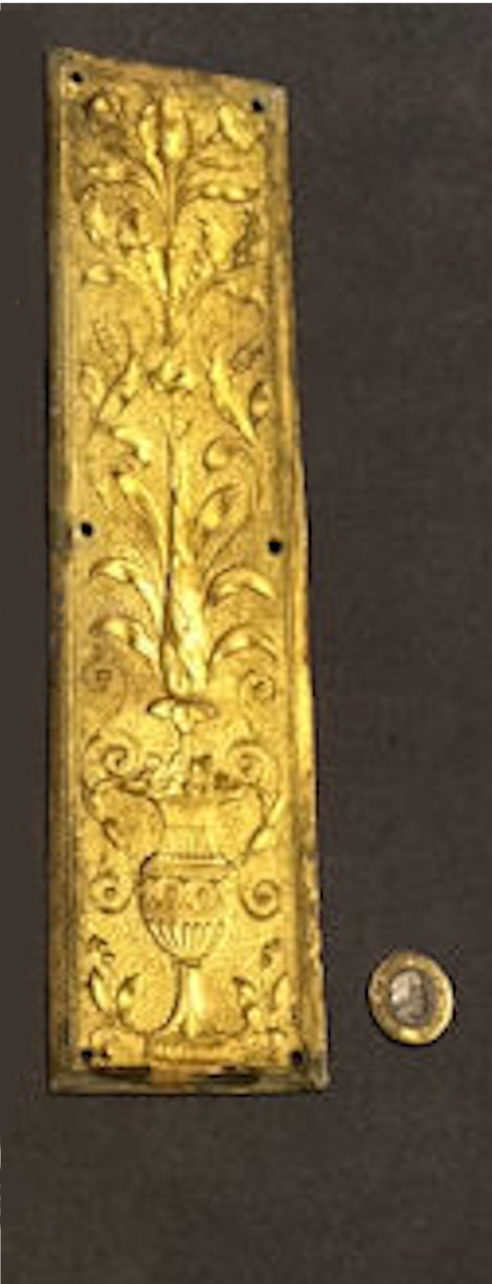 Original Finish Brass Fingerplate — view 2
