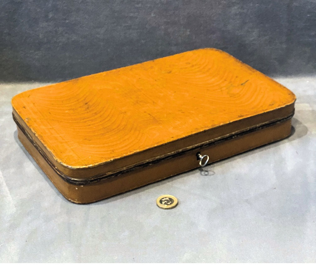 Original Paintwork Tin Despatch Box — late 19th century
