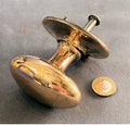 Oval Brass Door Pull Knob — Brass, 1920's