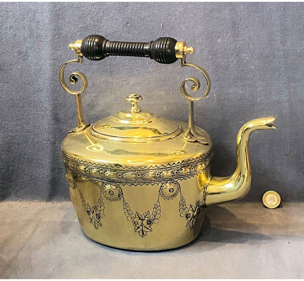 Oval Brass Kettle — view 2