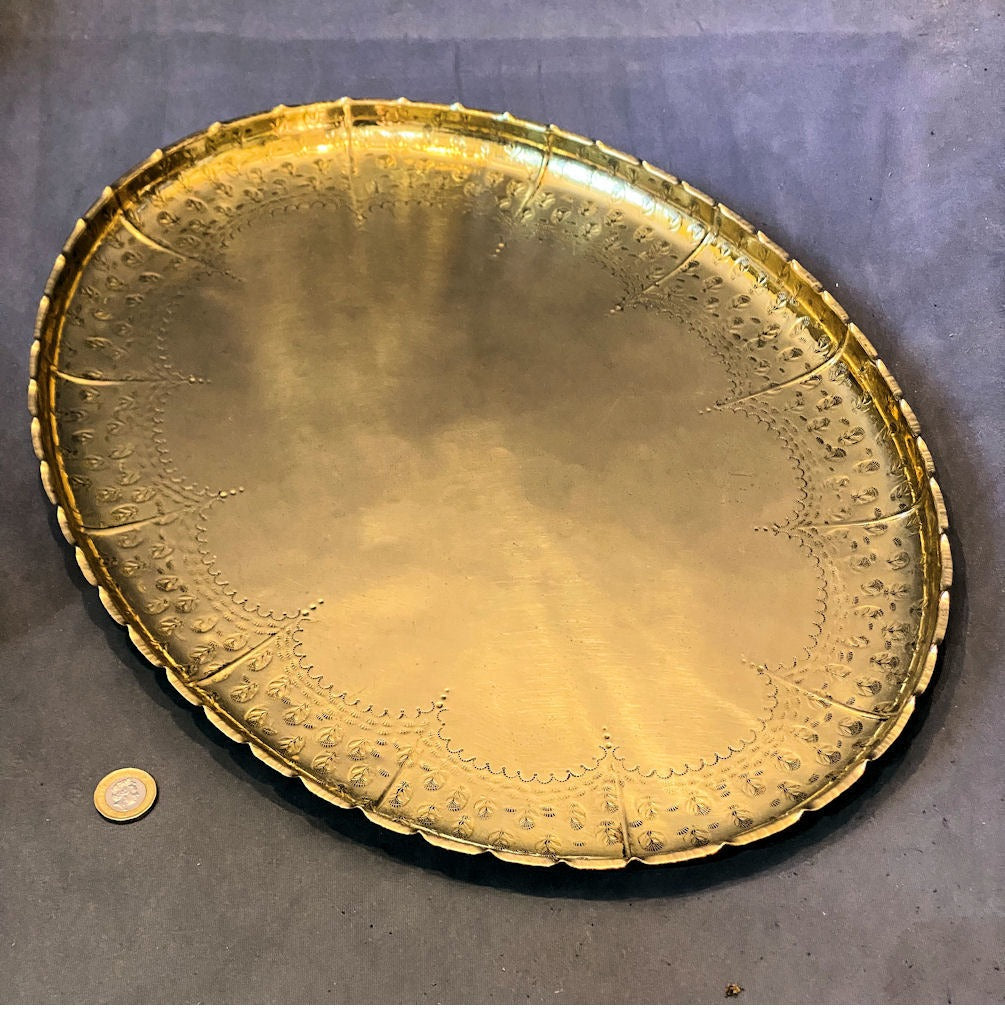 Oval Brass Tray — Brass, 1920's