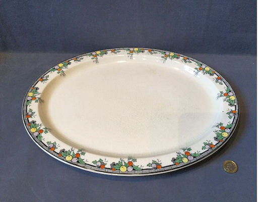 Oval Ceramic Platter — Ceramic, 1920's