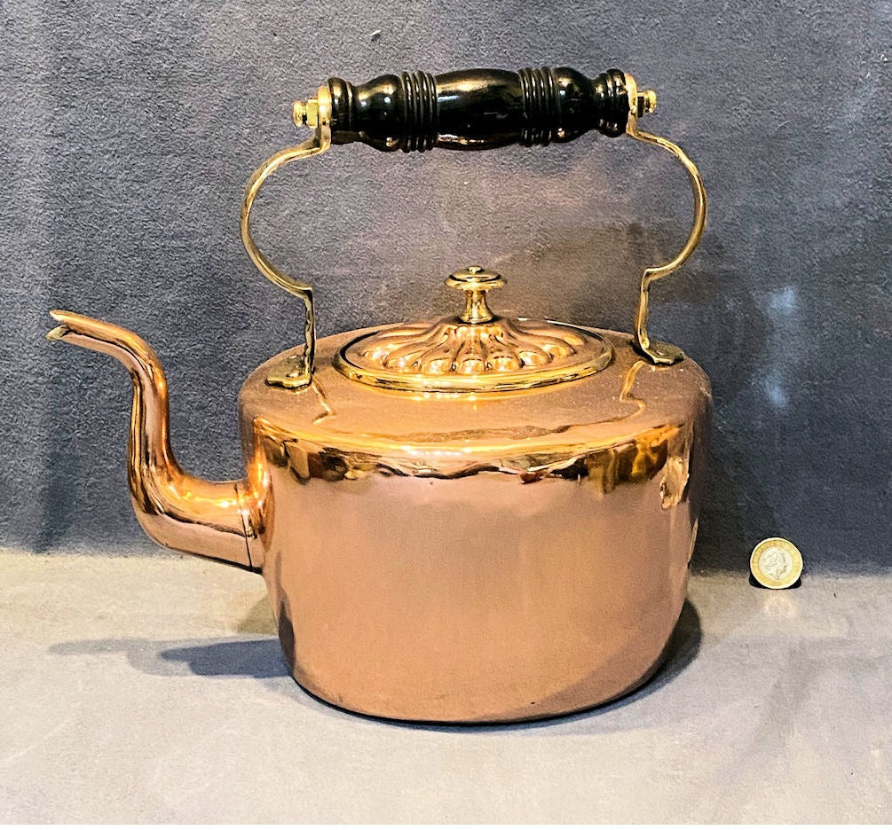 Oval Copper Kettle — Copper, late 19th century