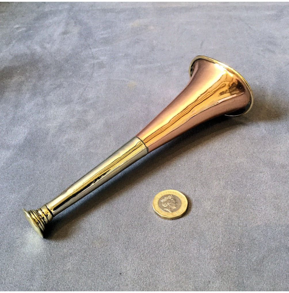 Oval Shaped Copper Hunt Horn — view 2