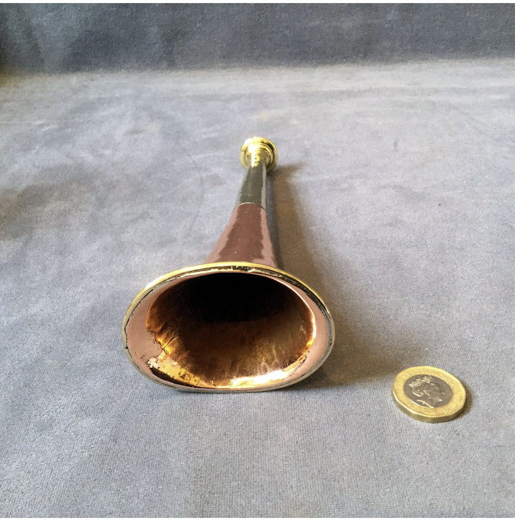 Oval Shaped Copper Hunt Horn — view 3