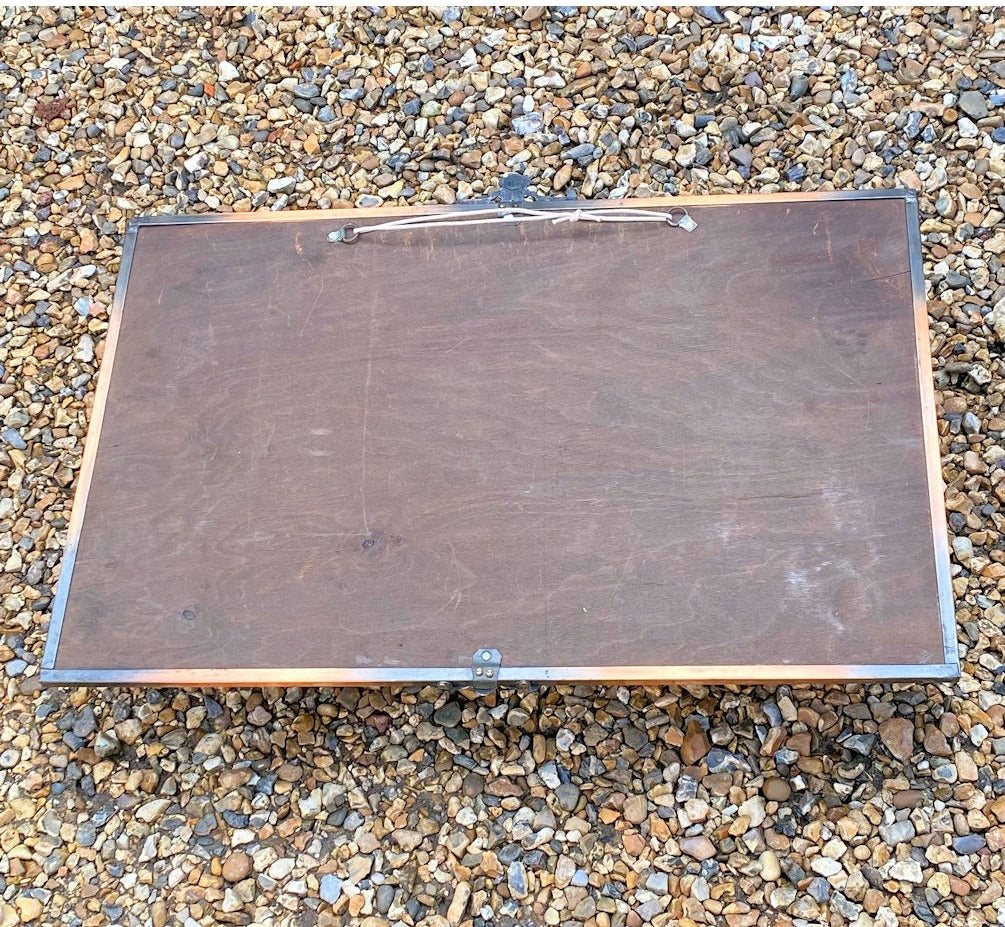 Oxidised Brass Framed Wall Mirror — view 2