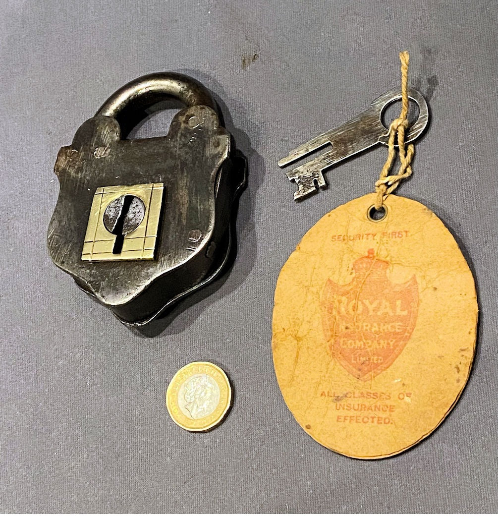 Padlock with Key — Wrought iron, 1920's