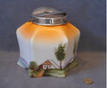 Painted Glass Lamp Shade — Glass, circa 1900