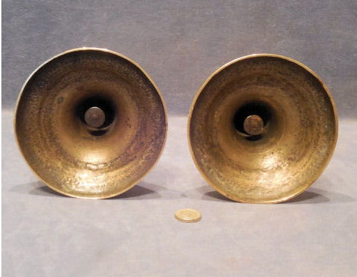 Pair of 11.5" Brass Candlesticks — view 2