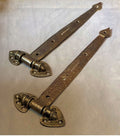 Pair of 16" Wrought Iron Door Hinges — Wrought iron, late 19th century