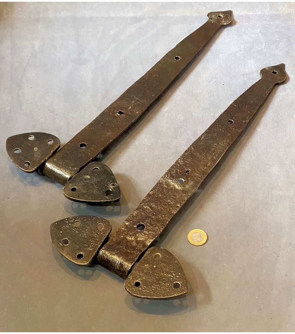 Pair of 16" Wrought Iron Door Hinges — view 3