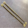 Pair of 30.5" Cast Brass Door Hooks & Eyes — Brass, late 19th century