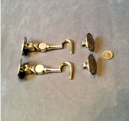 Pair of 4.5" Nickel Door Hooks and Eyes — view 2