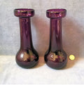 Pair of Amethyst Glass Hyacinth Vases — Glass, late 19th century
