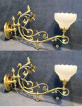 Pair of Art Nouveau Brass Wall Lights — Brass, circa 1900