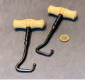 Pair of Bone Handled Boot Pulls — Steel, late 19th century