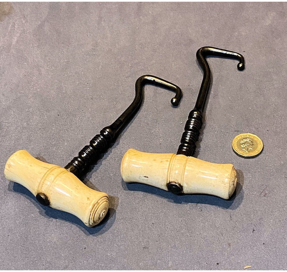 Pair of Bone Handled Boot Pulls — view 2
