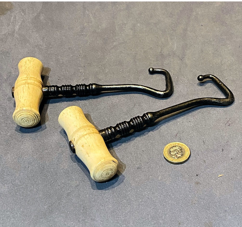 Pair of Bone Handled Boot Pulls — view 3