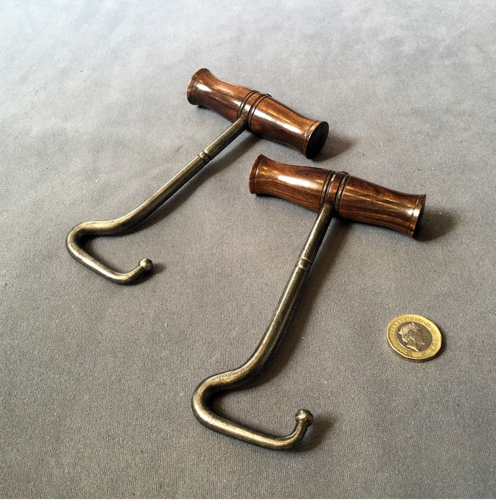 Pair of Boot Pulls — Steel, late 19th century
