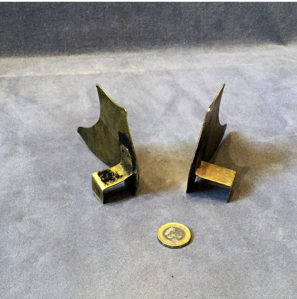 Pair of Brass Boot Mantel Ornaments — view 3