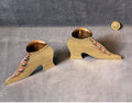 Pair of Brass Boot Mantle Ornaments / Spill Vases — Brass, late 19th century