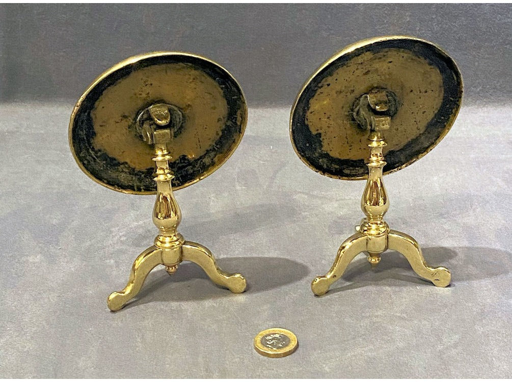 Pair of Brass Candle Stands — view 3