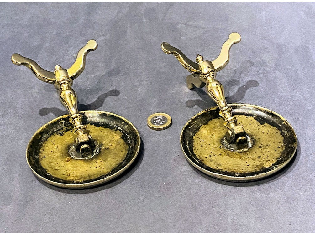 Pair of Brass Candle Stands — view 4