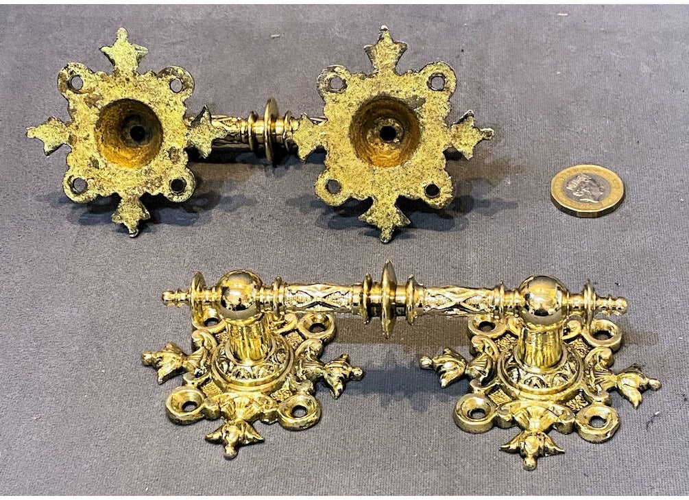 Pair of Brass Door / Drawer Pulls — view 3