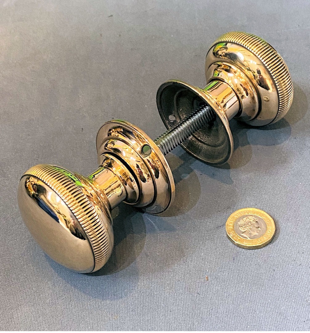 Pair of Brass Door Handles, 2 pairs available — Brass, circa 1900