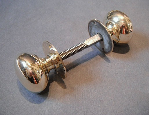 Pair of Brass Door Handles, 6 pairs available — Brass, 1920's
