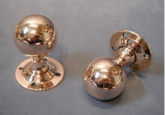 Pair of Brass Door Handles — Brass, 1920's
